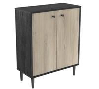 Demeyere Buffet Commode Industriel 2 Portes Ouvrante Vert et Bois Arty - Meuble de Rangement 2 Portes - Fabriqué en France