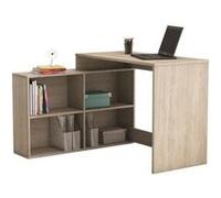 DEMEYERE Bureau d angle contemporain décor chene Shannon L 112 cm NAGANO