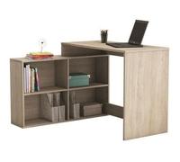 Demeyere Bureau d'angle Corner avec rangement – Droit ou gauche – Chêne clair – 111,9x100,7x76,7 cm