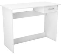 Demeyere Bureau de bureau ALPIN, 100,5x50x76,5 cm, mobilier de bureau, construction en panneaux de particules, blanc mat