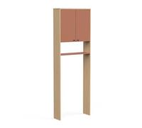 Meuble dessus WC 2 portes 1 tablette abricot Elisa - Abricot - Demeyere Abricot