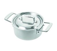 Demeyere casserole induction Essential 5 - Casserole inox avec couvercle pour tous types de cuisinières dont induction - Casserole en inox à 5 couches - 30 ans de garantie - Ø 16 cm