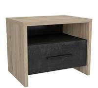 Demeyere Colorado Nuit - Table de Chevet pour Le Lit - Style Industriel Bois affirmé pour la Chambre Adulte - Fabriquée en France Format rectangulaire : 49,6 x 36,3 x 40,1 CM.