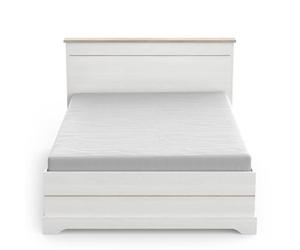 Demeyere Lit 140x190 Extensible Lit 140x200 Moderne 2 Tiroirs - Coloris Blanc & Chêne - 153,4 x 214,7 x 102,2 cm