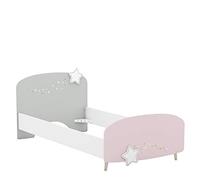 Demeyere Lit Enfant 90x190 à Etoiles - Peinture Non Toxique - Lit 1 Personne Qui s’Intègre à Notre Collection de Meubles de Chambre d’Enfant