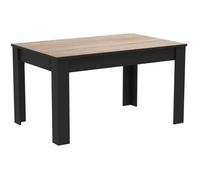 DEMEYERE Table à manger - Décor chêne brossé - WAYNE - L 138,4 x P 90 x H 77,1 cm