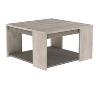 Demeyere - Table Basse Style Contemporain - Idéal pour Votre Coin Salon ou TV - Collection Antibes, Chêne Champagne/Béton Beige