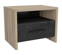 Table de chevet 1 tiroir Décor Chene Kronberg L 49 6 P 36 3 H 40 1 cm COLO