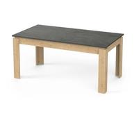 Table à manger seule AUSTIN - 6 personnes - Décor chêne Hamilton et Sidewalk - L179 x P 90 x H 77 cm - DEMEYERE