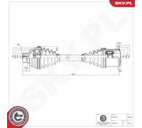 Demi-arbre 40SKV079 ESEN SKV