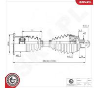 Demi-arbre 40SKV164 ESEN SKV