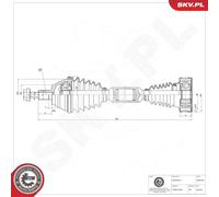 Demi-arbre 40SKV283 ESEN SKV