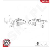 Demi-arbre 40SKV332 ESEN SKV