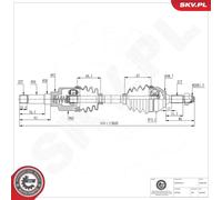 Demi-arbre 40SKV343 ESEN SKV