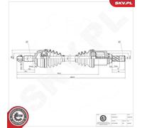 Demi-arbre 40SKV348 ESEN SKV