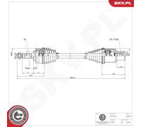 Demi-arbre 40SKV376 ESEN SKV