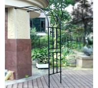 Demi-arche de jardin en métal 90 x 240 cm Treillis décoratif pour plantes grimpantes Support de plantes d'extérieur Parfait pour les vignes et les fleurs