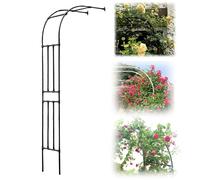Demi-arche de jardin en métal - Pour plantes grimpantes - Support de pergola résistant aux intempéries - Pour décorer des espaces intérieurs et extérieurs tels que jardin, pelouse, mariage et terrasse
