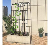 Demi-Arche de Jardin en Métal pour Rosiers, Vignes et Fleurs Grimpantes, Arche Murale Treillis Pergola Extérieure, Structure Stable Résistante aux Intempéries, 1 Pièces(W220XH240cm(7.2x7.9ft))