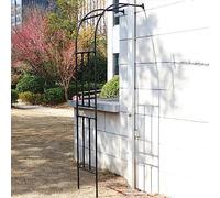 Demi-arche de jardin noire pour plantes grimpantes - Arche en métal pour vignes, arches de jardin et treillis - Idées d'arche de ballons - 180 cm