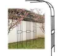 Demi-arche de jardin résistante aux intempéries pour plantes grimpantes Largeur 60-300 cm Hauteur 240 cm Arche en métal Assemblage facile Couleur unique 120 x 240 cm