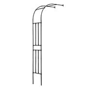 Demi arche de rosier, arche décorative de jardin, arche latérale en treillis, arche en métal pour diverses plantes grimpantes, largeur 60-300 cm, pour décoration intérieure et extérieure (noir
