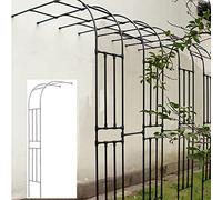 Demi-Arche de Rosier, tonnelle de Jardin résistante aux intempéries for Plantes grimpantes, idéale for Une Utilisation intérieure/extérieure, décoration de pelouse et de Mariage(White,220X240X40cm)