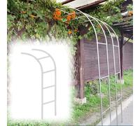 Demi-arche en métal zingué pour jardin - Treillage robuste pour fête de mariage - 70 x 240 cm - Arche de jardin décorative pour roses et événements