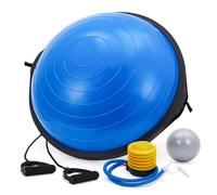 Demi-Ballon d'équilibre avec Base antidérapante texturée pour Une stabilité inébranlable, Comprend 2 Bandes de résistance + Pompe et Ballon Bonus - Puissance Ultime de Gym à Domicile et thérapie pour
