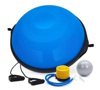 Demi-Ballon d'équilibre avec Base antidérapante texturée pour Une stabilité inébranlable, Comprend 2 Bandes de résistance + Pompe et Ballon Bonus - Puissance Ultime de Gym à Domicile et thérapie pour