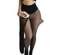 Demi-bas pour femme, nouveau modèle de compression à une couture, collants doublés en polaire translucide, leggings pour femmes et filles, kaki, S