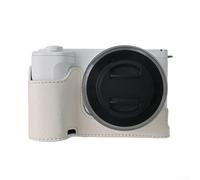 Demi-Base Cuir PU pour Sony ZV-E10 II Accès Batterie(white) | Cuir PU doux, accÃ¨s batterie rapide, design sur mesure, protection anti-chocs, noir cafÃ© rose blanc