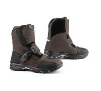 Demi-bottes moto touring en cuir FALCO MARSHALL marron - protections D3O et renforts sélecteur 42