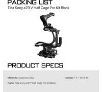 Demi-Cage A7R V Pro Kit Avec Poignée Supérieure, Adaptateur De Plaque De Base Lws, Fixation De Rail Nato \U2013 Noir Ta-T46-B-B[Z1686]