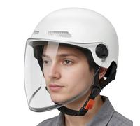 Demi-Casque - 10,63 x 8,66 x 5,91 pouces Grand Crane Cap Casques de Protection Approuvés DOT, avec Bretelles Réglables, Confortable | Demi-Protection du Visage, Pilotes de Scooter et Cruiser