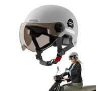 Demi-casque de moto - Casque de sécurité multi-sport avec pare-soleil, cruiser et scooter - Pour homme et femme - Léger - Protection urbaine - 45 à 65 cm