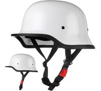 Demi Casque De Moto, Casque Jet Rétro, Casque Bol Moto Homologué Dot/ECE, Casques Vintage À Face Ouverte, avec Doublure Intérieure Amovible, pour Vélos Motos Scooter 5,XXL