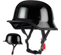Demi Casque De Moto, Casque Jet Rétro, Casque Bol Moto Homologué Dot/ECE, Casques Vintage À Face Ouverte, avec Doublure Intérieure Amovible, pour Vélos Motos Scooter 9,L