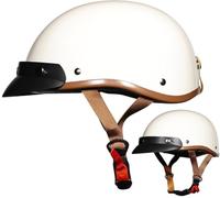 Demi-Casque De Moto, Casque Moto Rétro, Casque Jet Dot/ECE Homologué, Casque Moto Cyclomoteur avec Visière, Casque De Moto Hommes Et Femmes, pour Moto Et Scooter, M~XXL 3,L