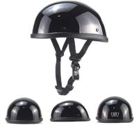 Demi-Casque De Moto Homologué ECE, Ultra-Fin, Style Allemand, Pour Hommes Et Femmes, Profil Bas, Double Visière, Boucle À Dégagement Rapide A3,L/(59~60cm)