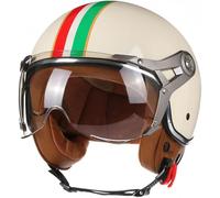 Demi Casque De Moto Jet Moto Casque Bol, Casques Vintage À Face Ouverte avec Rapide De Lunettes, Dot/ECE Homologué en pour Scooter Chopper, Casque De Moto Pilot Demi-Jet 4,L