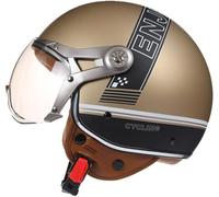 Demi Casque De Moto Jet Moto Casque Bol, Casques Vintage À Face Ouverte avec Rapide De Lunettes, Dot/ECE Homologué en pour Scooter Chopper, Casque De Moto Pilot Demi-Jet 6,L