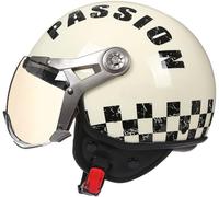 Demi Casque De Moto Jet Moto Casque Bol, Casques Vintage À Face Ouverte avec Rapide De Lunettes, Dot/ECE Homologué en pour Scooter Chopper, Casque De Moto Pilot Demi-Jet 1,XL
