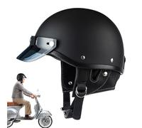 Demi-Casque de Moto pour Homme - Casque de Moto pour Homme - Système de Ventilation - Pare-Soleil pour trajets - Chantier de Construction, Cyclisme, Skateboard