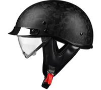 Demi-Casque De Moto Retro Casque Demi Jet Casque Bols Mobylette Homologué ECE/Dot Casques Jet Moto Casque Moto Retro Casque De Cyclomoteur for Hommes Et Femmes 6,XL(61-62CM)