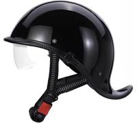 Demi Casque Moto Casquette De Baseball Dot/ECE Certified Casques Ouverts avec Lentilles Rétractables Couleur Thé Boucle À Libération Rapide Unisexe M-XXL 57-64 CM 10,L