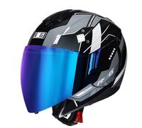 Demi Casque Moto Vintage Casque Jet Ouvert avec Double Visière Casques Bols 3/4 Mobylette ECEDOT Homologué Casques Scooter Rétro Hommes Femmes Convient À Toutes Les Saisons Z-6,XL:61-62CM