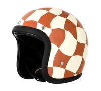 Demi Casque Ouvert Moto ECEDOT Homologué Casques Bols Casque Jet 3/4 Classique Casques La Doublure Est Amovible Et Lavable pour Adultes Hommes Femmes Quatre Saisons C,L:59-60CM