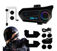Demi-casque sans fil - Unité d'intercom de moto | IPX6 étanche, équipement de communication rechargeable de type C pour les randonnées à moto, l'équitation en groupe, les expériences d'aventure