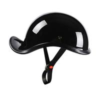 Demi-Casques De Moto Casque Ouvert Classique Homologué ECE Vintage Scooter Open Face Demi Casque Conception Légère pour Homme Et Femme Adultes C,M=(57-58CM)